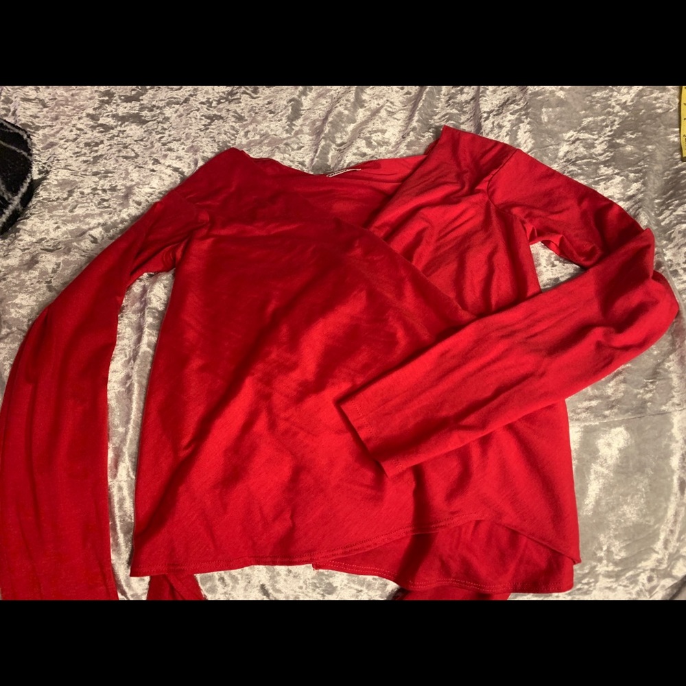 Reformation Red Long Sleeve Top